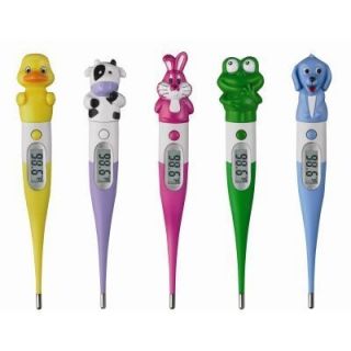 Pack of 5 Zoo Temps Digital Thermometers Children Pediatric Fever