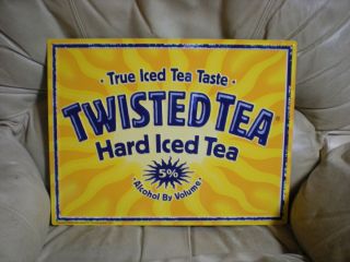 Twisted Tea Malt Liquor Tin Tacker Metal Sign Mint Unused New