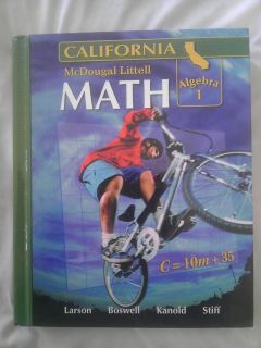 McDougal Littell Math Algebra 1 California Edition