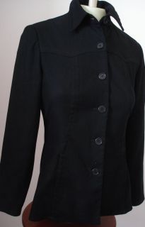 Max Studio Black Polyester Military Style Jacket Blazer 4