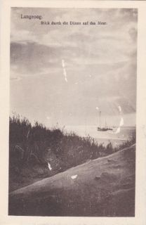 Langeoog North Sea Islands Dunen Meer Old Postcard