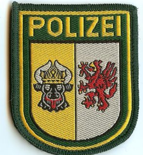 German Police federal state of Mecklenburg Vorpommern patch Velcro
