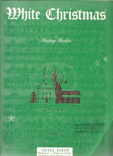 White Christmas 1942 Irving Berlin Vintage Christmas Sheet Music