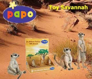 Papo Wild Life Set of 3 Meerkats 50099 Brand New