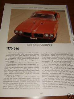 1970 Pontiac GTO Specs Info Photo 70 Judge 455 RAM Air