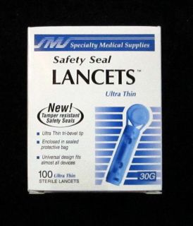 Specialty Medical Supplies 30g 100 Ct Ultra Thin Lancets SMS Diabetes