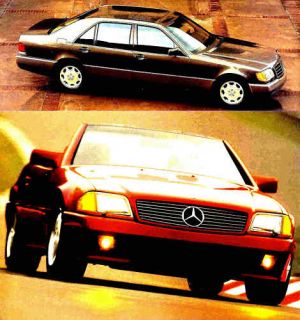 1993 Mercedes Benz s SL Class Brochure 500 Sel 600 SL