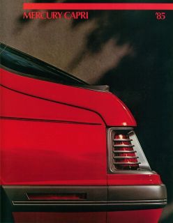 1985 Mercury Capri GS RS 14 Page Brochure Nice