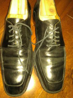 Mens 8 5 Black Mercanti Fiorentini Italian Leather Shoes