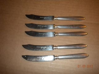 Beautiful Plated Meriden Cutlery Co 12 Fruit Knives Vintage