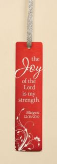 Lord Is My Strength Personalized Laser Engraved Metal Bookmark