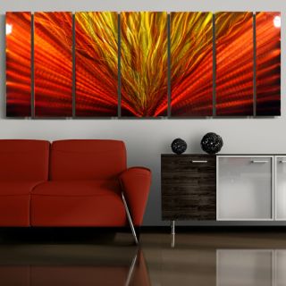 Painted Abstract Metal Wall Art Decor Red Hot Stuff II