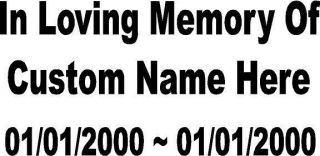 of Decal Window Sticker Personalized Memorial Tribute for Car
