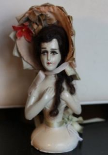 Antique Plaster Half Doll 15 Estate