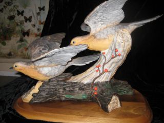 Maruri Porcelain Mourning Doves Birds Ltd Ed Lovebirds Statue Figurine