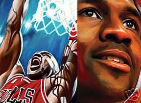 Michael Jordan NBA Basketball Chicago Bulls Paintings