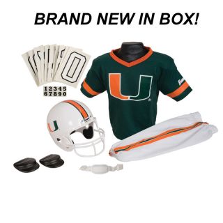 Miami Hurricanes Youth Helmet Uniform Set S