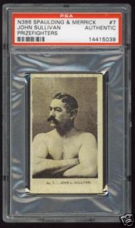 RARE 1888 John L Sullivan Spaulding Merrick Card 7 N386