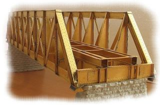 Brass O Scale 1 48 Brass Pony Truss Bridge Messing Brücke