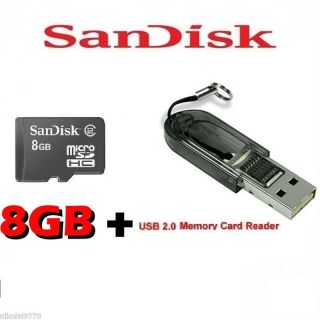 SanDisk 8GB Micro SDHC Memory Card Memory Card Reader