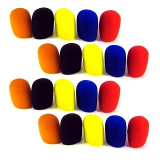 20 Mic Assorted Color Windscreens Microphone Covers