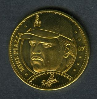 Mike Piazza Unique 1997 Pinnacle Mint Brass Coin Oddball MLB