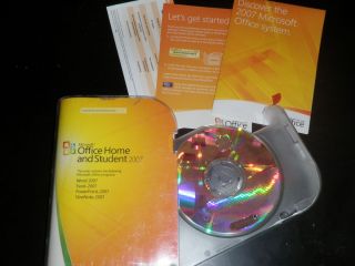 Microsoft MS Office Home and Student 2007 Retail Full install CD Suite