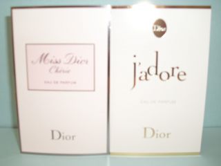 Miss Dior Cherie and Jadore Fragrance Sample