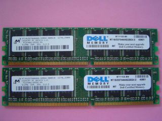 Dell Micron Memory 1GB 2x512MB MT16VDDT6464AG 335G4