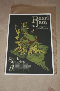Pearl Jam Gig Poster South America 05 Brad Klausen Silk Screen Print