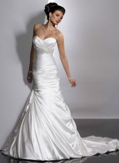 Sottero and Midgley Adorae Ivory Bridal Wedding Dress Strapless Size 8