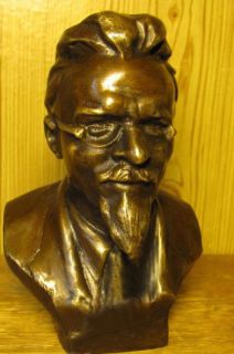 Soviet Stalin Times Leader Mikhail Kalinin Bronze Bust