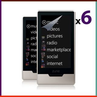 6X Clear LCD Screen Protector for Microsoft Zune HD
