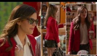 Red Tweed jacket blazer Millie Mackintosh Rachel Bilson M MEDIUM BNWT