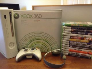 Xbox 360 Console Bundle Lot with 14 Games EXTRAS