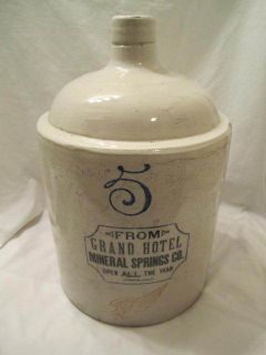 RARE Red Wing FROM GRAND HOTEL MINERAL SPRINGS CO. 5G Stoneware