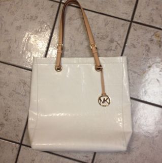 Michael Kors White PVC Bag