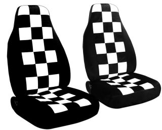 Cool Black White Checkered Car Seat Covers Mini Cooper