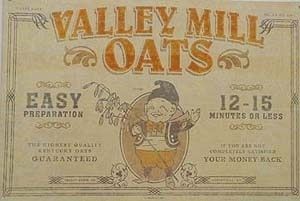 Valley Mill Oats Old Fashion Advertising Metal Wall Kitchen Decor Sign