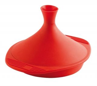 Silicone Tajine Steam Cooker Red Microwave or Traditional Oven