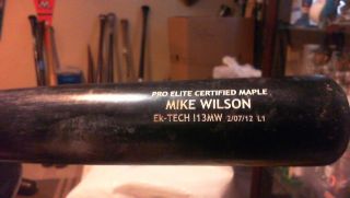 Mike Wilson Game Used Bat Seattle Mariners