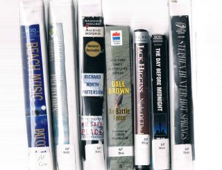 Fiction Audio Book Lot Crime and Military 7 Sets of Books