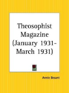 January 1931 March by Annie W. Besant 2003, Paperback, Reprint