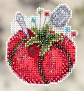 Mill Hill Spring Bouquet Tomato Pincushion Cntd Glass Bead Magnet Kit