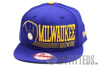 Milwaukee Brewers Retro Look Royal New Era Snapback