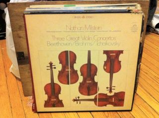 Nathan Milstein Three Great Violin Concertos 3X LP Box