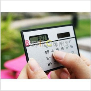 New Mini Slim Credit Card Solar Power Pocket Calculator