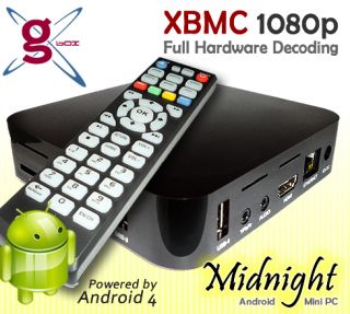 Midnight Android TV Box Full XBMC Android Internet Web Mini PC