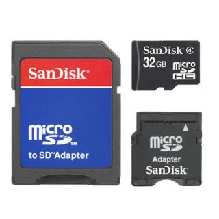 Class 4 MicroSD/Micro SDHC/TF Flash Memory Card w/mini+SD Adapters