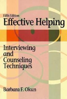 and Counseling Techniques by Barbara F. Okun 1996, Paperback